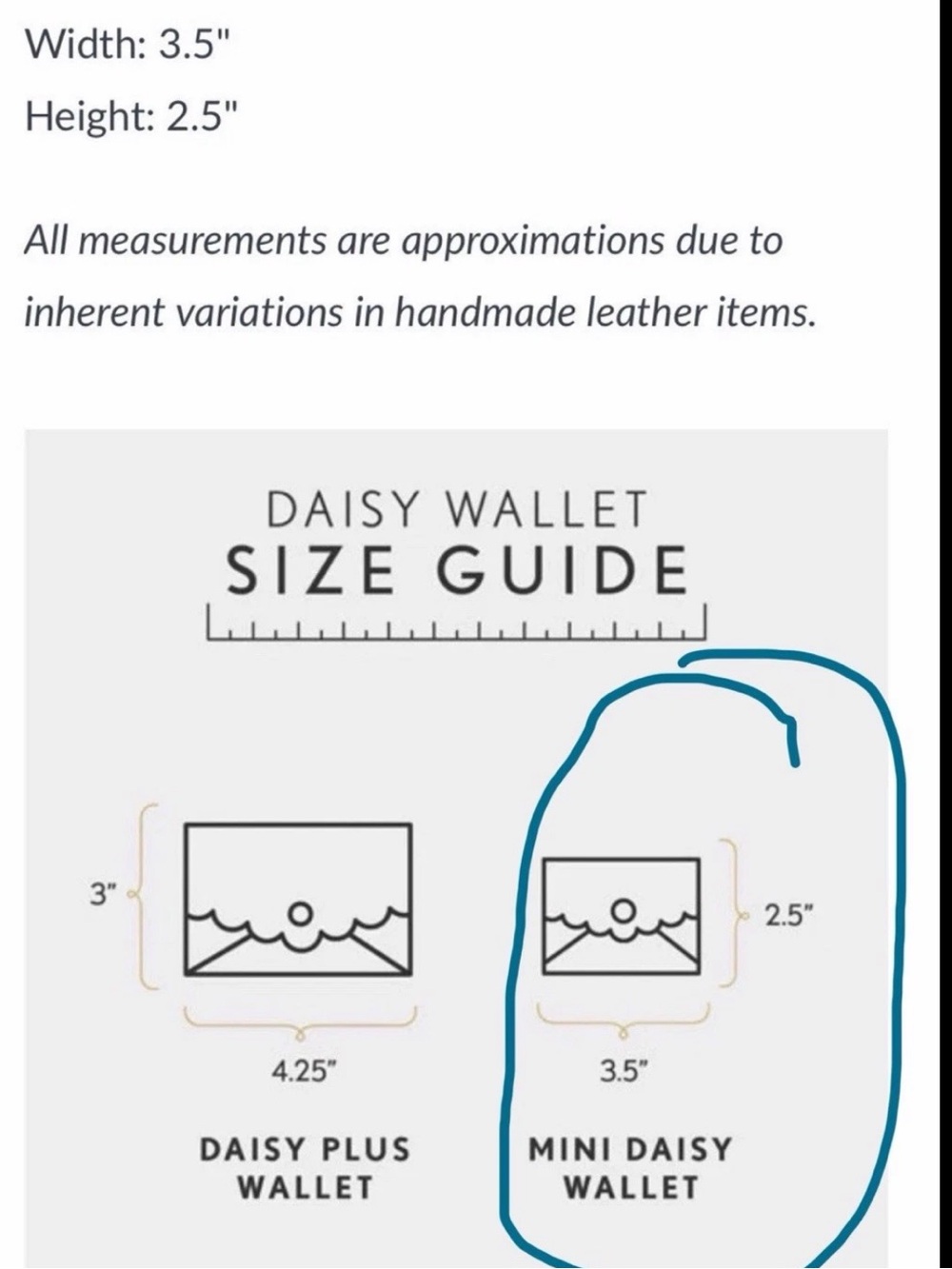 Portland Leather Goods Mini Daisy Wallet ID Credit Card Aquarius Envelope teal - Picture 3 of 3